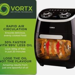 Tower T17038 11L Manual Air Fryer Oven