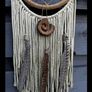 Sacred Antler Dream Catcher Portal with Pheasant Feathers, Olive Wood Spiral and Fig Tree Beads Image 5