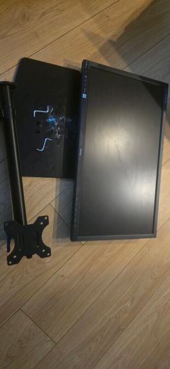 24" Iiyama Full HD Monitor + Premium Glass & Metal Stand