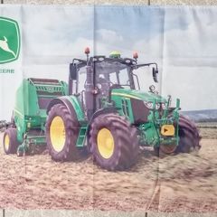 John Deere Tractor and Baler flag 3ft x 2ft.