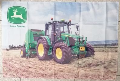 John Deere Tractor and Baler flag 3ft x 2ft.