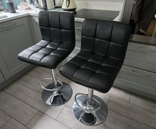 Black and Chrome Barstools