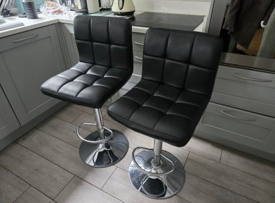 Black and Chrome Barstools