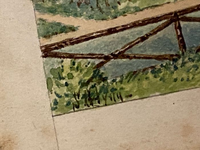 Early century water colour of a country house