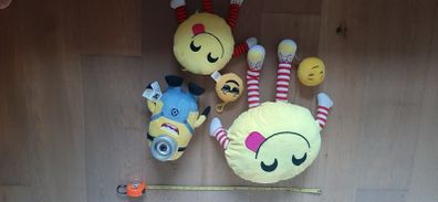 Emoji and Minion soft toys