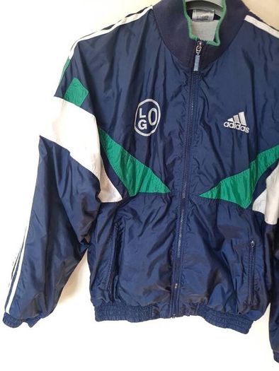 Vintage 90s Adidas german football track jacket Size xl ptp 24" in excellent condition