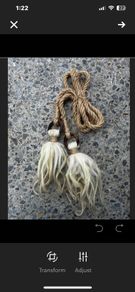 1 Pure Wool Natural Locks on a Hemp Rope Viking Cosplay Maiden Waist Belt