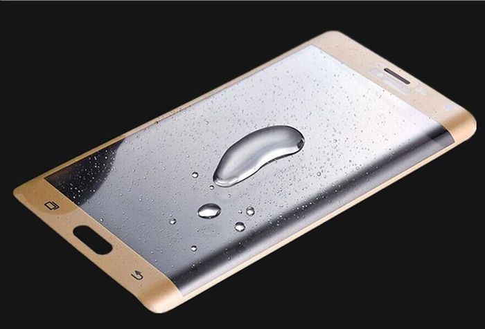 Full Curved 3D Tempered Glass Protector For Samsung Note Edge N9150 - Gold