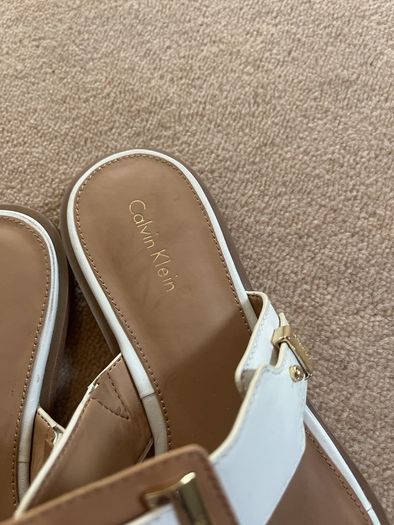 Calvin Klein cream and tan sandles Sandles