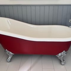 Luxury Freestanding Roll Top Bath Recor With Chrome Taps