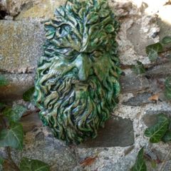 green man wall plaque