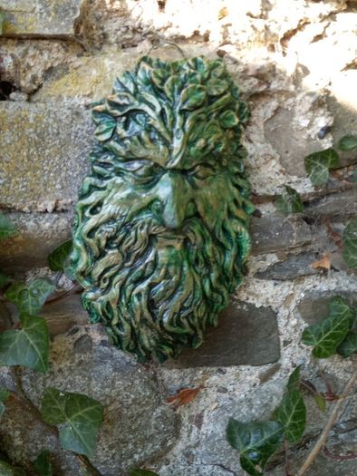 green man wall plaque