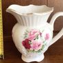 Vintage large floral pottery water jug Image 8