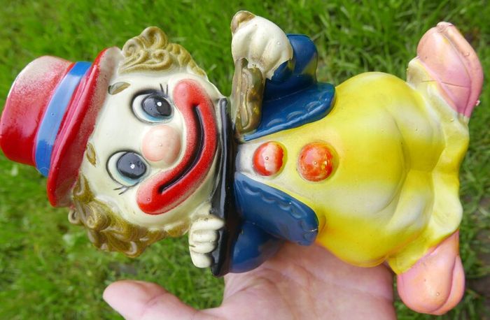 Vintage Clown Piggy Coin Bank