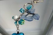 Blue Heart Bag Keyring Charm