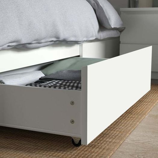 Bed frame with pull out storage