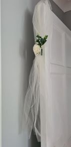 White Tulle Pew Ends for Hire