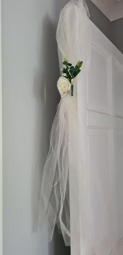 White Tulle Pew Ends for Hire