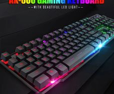 New iMICE AK600 3-color Backlight Spalshproof Wired USB Gaming Keyboard Black