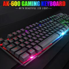 New iMICE AK600 3-color Backlight Spalshproof Wired USB Gaming Keyboard Black