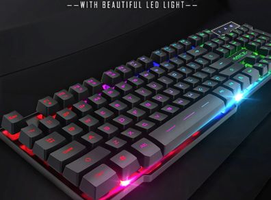 New iMICE AK600 3-color Backlight Spalshproof Wired USB Gaming Keyboard Black