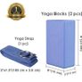 2pcs Yoga Blocks Set With Yoga Strap High Density EVA Foam Brick to Support Deepen Poses, Improve Strength Aid Balance Flexibility Image 3