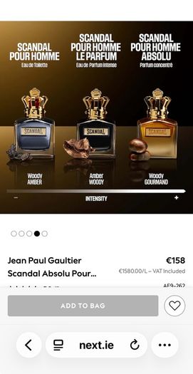 JPG Scandal Absolu 100ml parfum for him