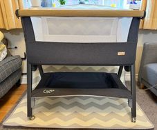 Bedside crib+coasters(cot wheels)