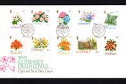 1993 Guernsey Flowers Definitive Stamps First Day Cover (FDC)