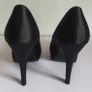 Andres Machado Black Satin Ladies Peeptoe Pumps Heels Shoes Size EU36 UK3 Wedding CAN POST Image 3