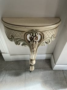 French style half moon wall table