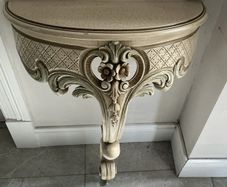 French style half moon wall table