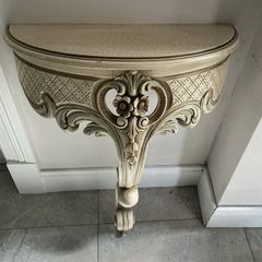 French style half moon wall table