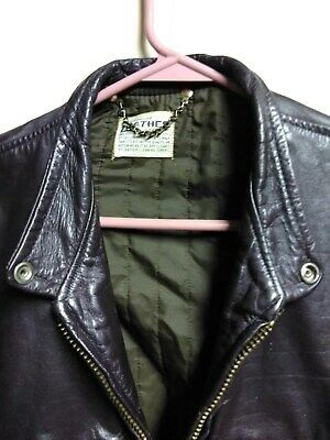 Men's Leathercraft Vintage Cafe Racer Motorcycle Jacket Dk Brown L Large Reg VGC