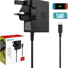 Charger for Switch/Switch OLED/Switch Lite, 2.5 Hours 15V/2.5A Fast Charging AC Adapter 5FT Type-C Cable Power Supply for Switch/Switch Lite/Switch Dock and Switch Pro Controller - Support TV Mode