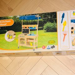 Wooden toy kitchen