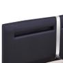 Bed Frame with LED Black Faux Leather 150x200 cm Image 6