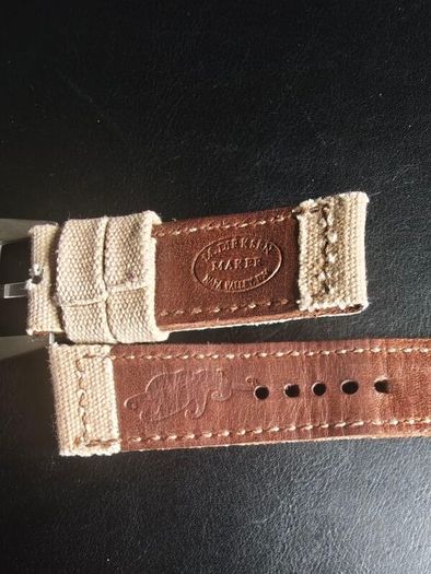Rolled canvas strap for 47mm Panerai watches