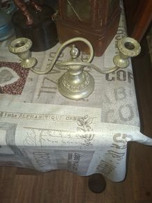 Vintage Two Arm Silver Plated Candlestick, Postage available or Collection