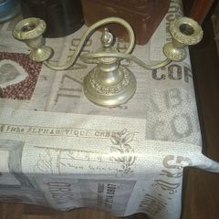 Vintage Two Arm Silver Plated Candlestick, Postage available or Collection