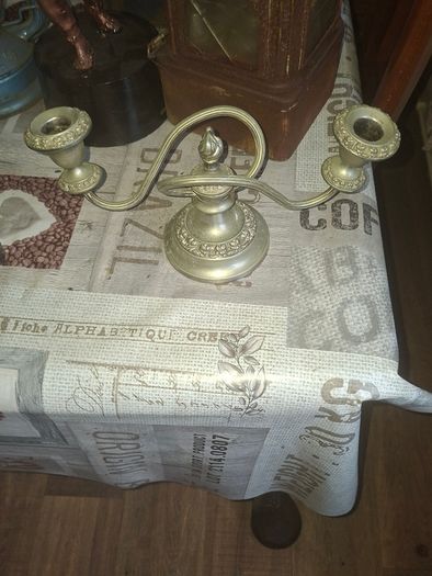 Vintage Two Arm Silver Plated Candlestick, Postage available or Collection