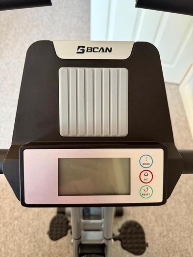 BCAN Folding Exercise Bike with Magnetic Resistance, Pulse Monitor and Comfortable Seat