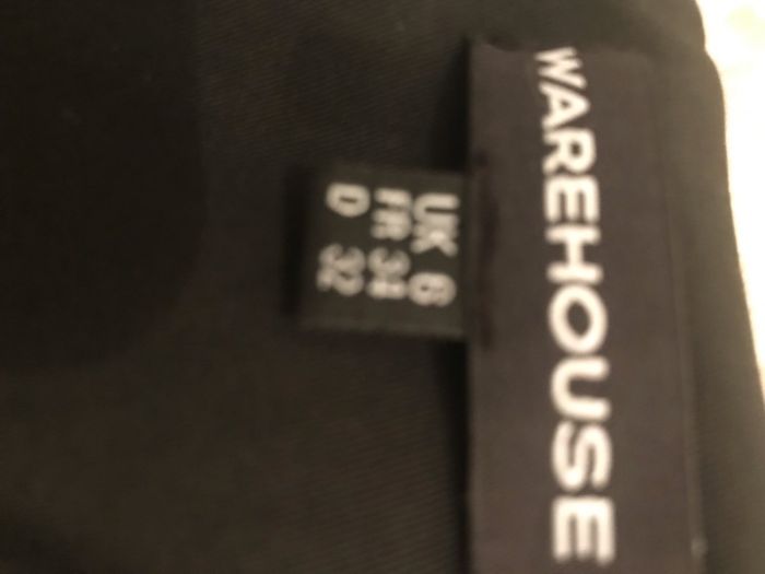 Classic Black Warehouse Peplum Dress size 6
