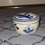 Vintage Dutch Porcelain Delft Windmill Pin Box/ Trinket Box Image 4
