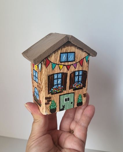 Handcrafted tiny wooden house!