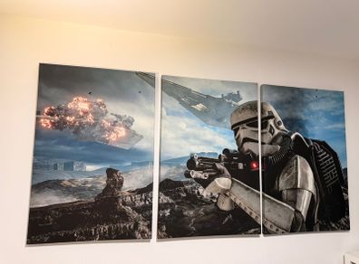 Stormtroopers Battlefront 3 Piece canvas