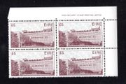 1982 Ireland Architecture Definitive (Third) Series IR5 Central Bus Station, Dublin Imprint Block CCP1 Paper P1 Mint Never Hinged (MNH)