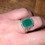 9ct Gold Silver Agate Ring Image 2