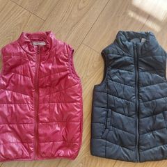 Two girl's gilets - size 7-8 years