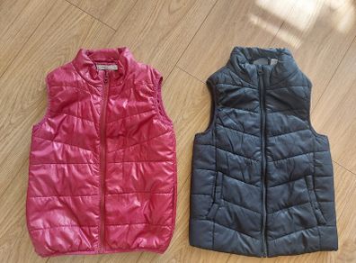 Two girl's gilets - size 7-8 years